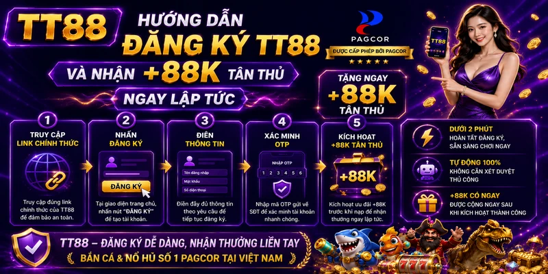 Hướng Dẫn Đăng Ký TT88 Và Nhận +88K Tân Thủ Ngay Lập Tức